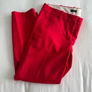 J Crew Red CityFit Simmer Ankle Pants Size 6